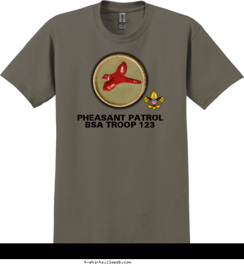 BSA TROOP 123 PHEASANT PATROL T-shirt Design SP3219