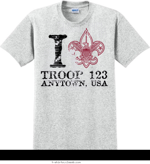 I TROOP 123 ANYTOWN, USA T-shirt Design SP3761