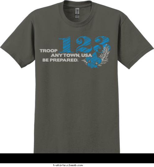 Your text here! ANYTOWN, USA 123 T-shirt Design SP3762