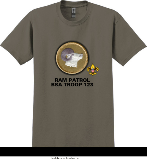 BSA TROOP 123 RAM PATROL T-shirt Design SP3222