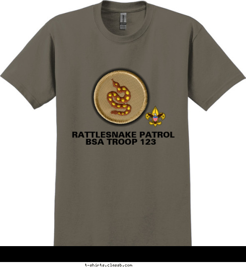 BSA TROOP 123 RATTLESNAKE PATROL T-shirt Design SP3223