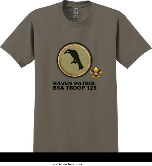 BSA TROOP 123 RAVEN PATROL T-shirt Design SP3224