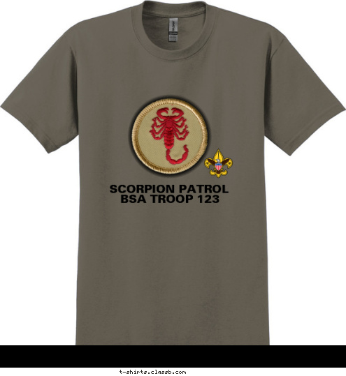 BSA TROOP 123 SCORPION PATROL T-shirt Design SP3226