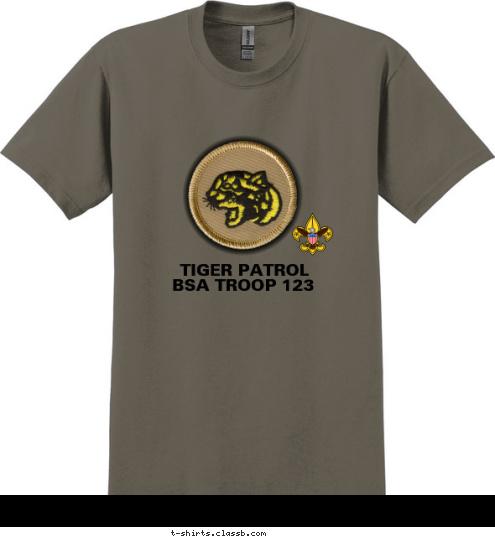 BSA TROOP 123 TIGER PATROL T-shirt Design SP3229