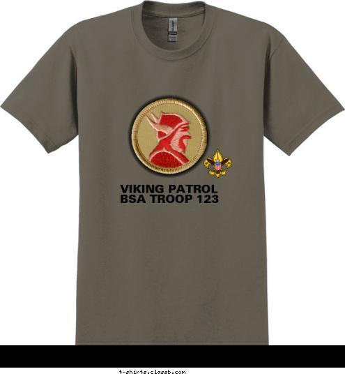 BSA TROOP 123 VIKING PATROL T-shirt Design SP3230