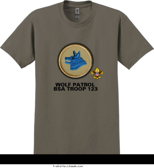 BSA TROOP 123 WOLF PATROL T-shirt Design SP3231