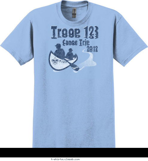 T123 2012 Canoe Trip Troop 123 T-shirt Design 