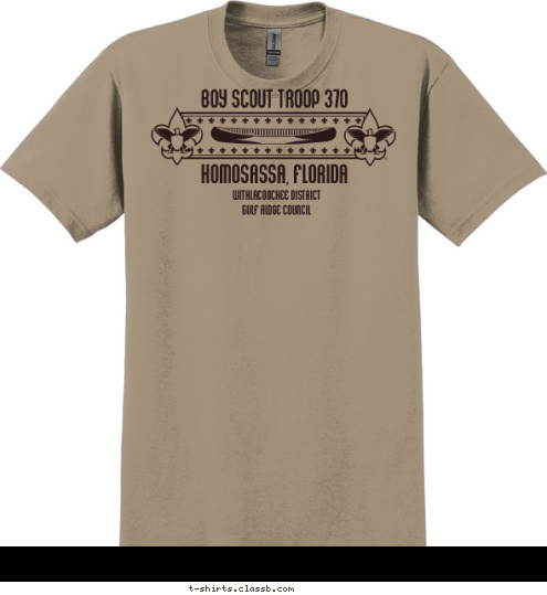 BOY SCOUT TROOP 370 HOMOSASSA, FLORIDA WITHLACOOCHEE DISTRICT
GULF RIDGE COUNCIL T-shirt Design 