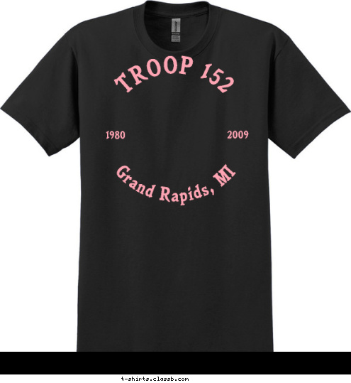 TROOP 152 Grand Rapids, MI 2009 1980 T-shirt Design 