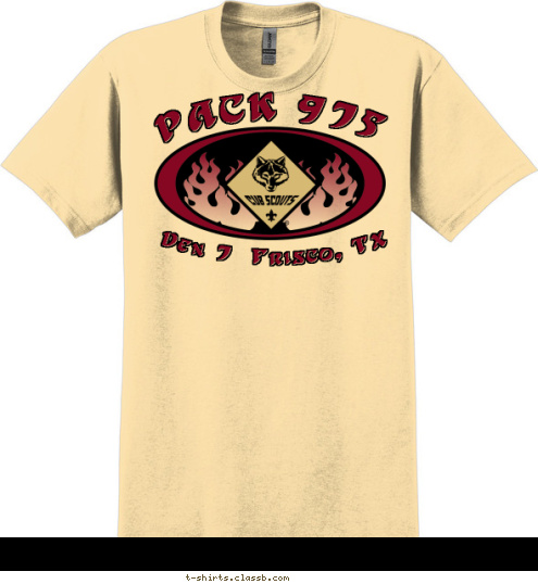 PACK 975 Den 7  Frisco, TX T-shirt Design 