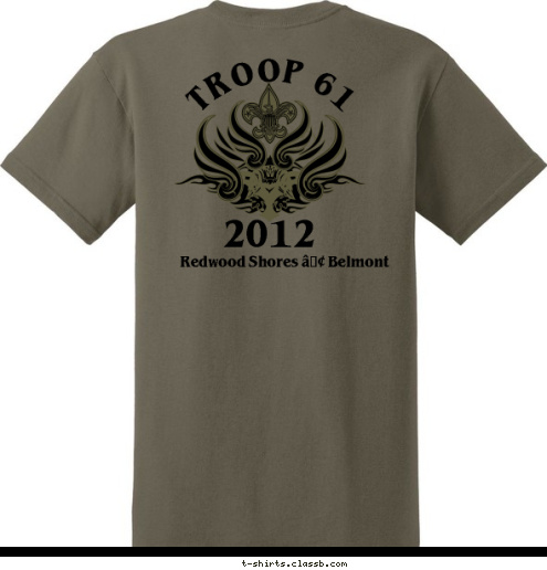 TROOP 61 Redwood Shores • Belmont 2012 T-shirt Design 