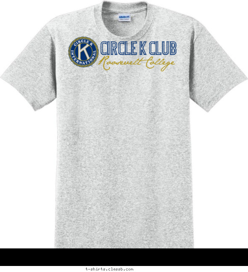 Roosevelt College CIRCLE K CLUB T-shirt Design SP2279