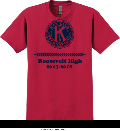 Key Club 2017-2018 Roosevelt High T-shirt Design SP2281