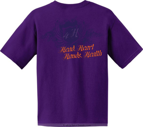 Nickname Here New Text Hands, Health COUNTY COUNCIL 2011 4H COUNTY  Head, Heart GRUNDY  T-shirt Design 