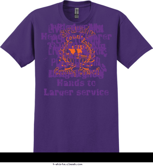 I Pledge My Head To Clearer Thinking, My Heart To Greater Louyalty My Hands to Larger service and my health to better living County Council County Grundy T-shirt Design 