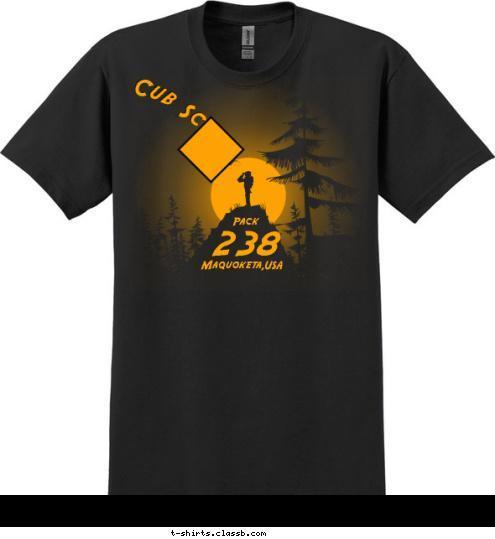 Maquoketa,USA 238
 Pack Cub Scouts T-shirt Design 