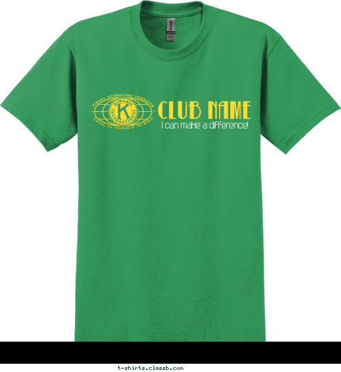 CLUB NAME I can make a difference! T-shirt Design SP2268