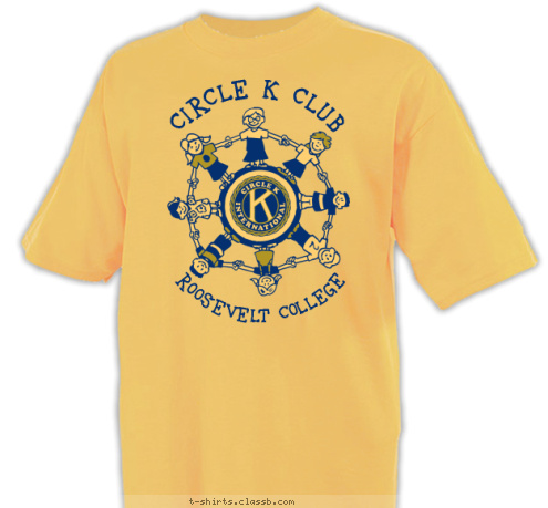 ROOSEVELT COLLEGE CIRCLE K CLUB T-shirt Design SP2271