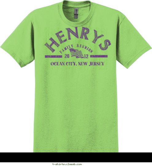 HENRYS OCEAN CITY, NEW JERSEY 12 20 FAMILY REUNION T-shirt Design 