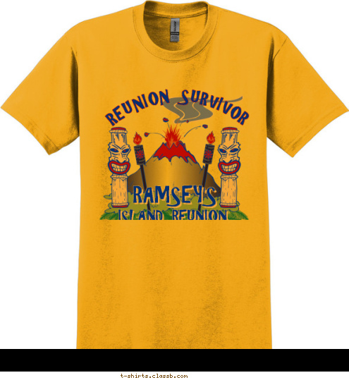 ANYTOWN, USA ISLAND REUNION RAMSEY'S REUNION SURVIVOR T-shirt Design SP2413