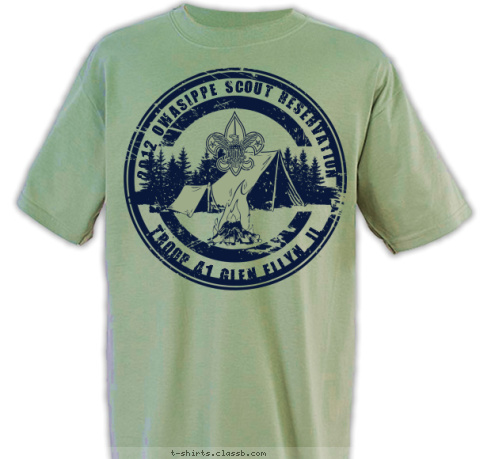 TROOP 41 GLEN ELLYN, IL 2012 OWASIPPE SCOUT RESERVATION T-shirt Design 