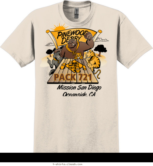 PACK 721 Mission San Diego
Oceanside, CA T-shirt Design 