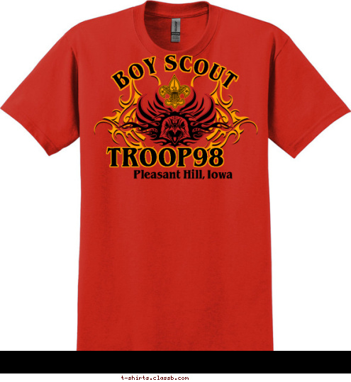 Pleasant Hill, Iowa TROOP98 BOY SCOUT T-shirt Design 