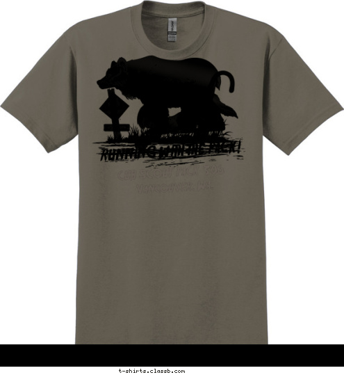 RUNNING WITH THE PACK! CUB SCOUT  PACK  306 Vancouver, WA. T-shirt Design 