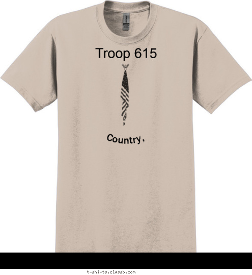 America Religion, Country, Troop 615 T-shirt Design 