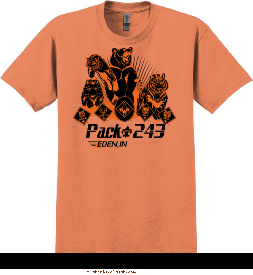 Pack   243 EDEN,IN T-shirt Design 