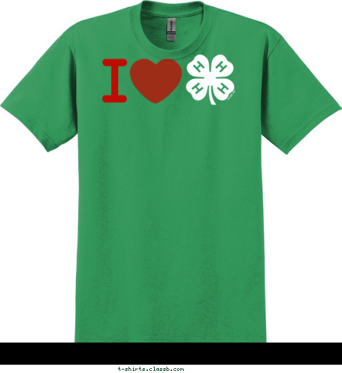 I T-shirt Design I LOVE 4-h