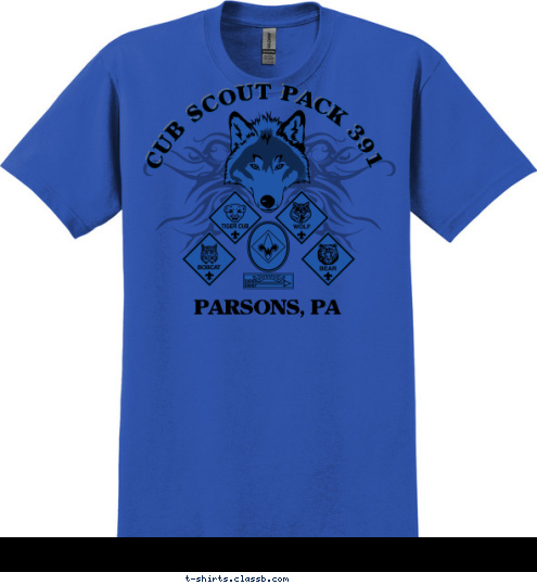 PARSONS, PA CUB SCOUT PACK 391 T-shirt Design 