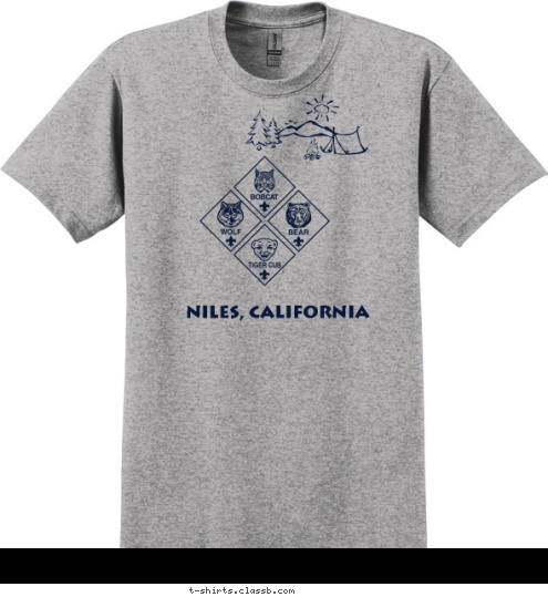 Niles, California Pack 112 T-shirt Design 