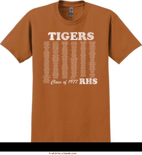 Class of 1977 RHS TIGERS T-shirt Design SP2427