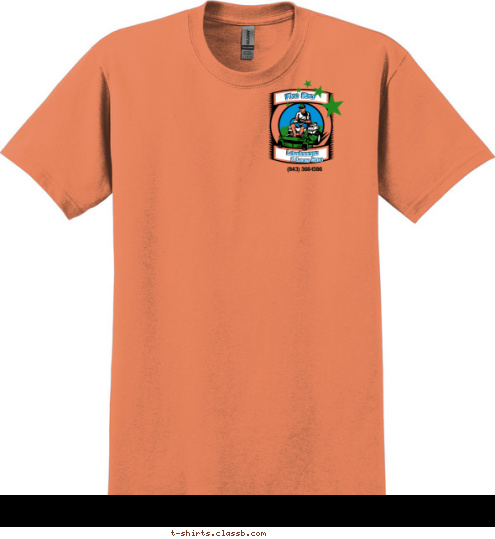 Anytown, Usa (843) 368-1386 & Lawn Care Landscape Five Star T-shirt Design 