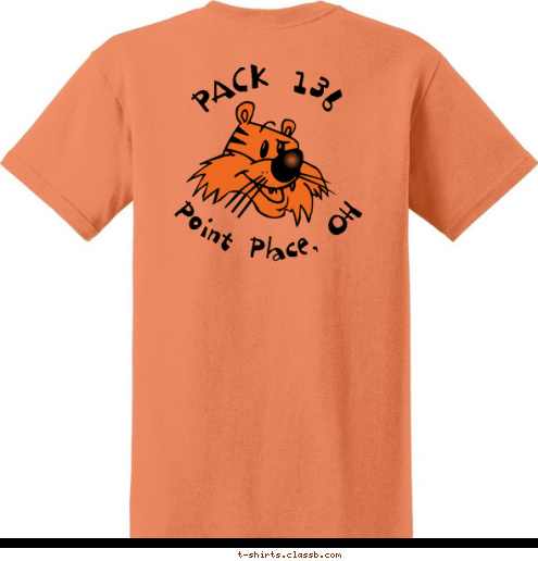 DEN 1 New Text Point Place, OH PACK 136 T-shirt Design 