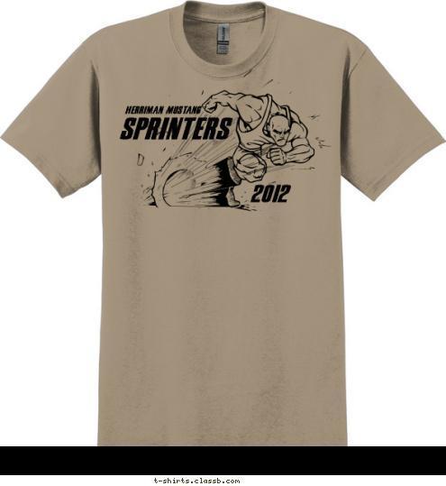 2012 HERRIMAN MUSTANG SPRINTERS T-shirt Design 