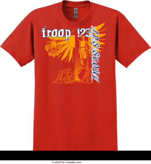 LDS SCOUT BSA troop 123 T-shirt Design 
