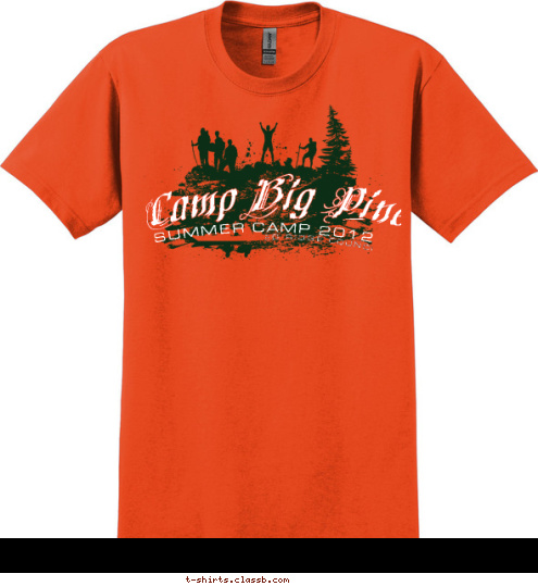 SUMMER CAMP 2012 RED RIDGE COUNCIL Camp Big Pine T-shirt Design 