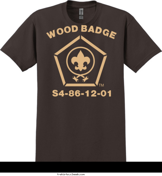 Wood Badge Arched Above T-shirt Design