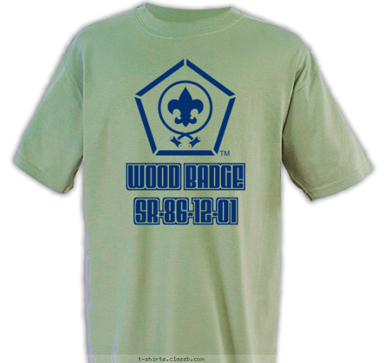 Wood Badge Block Below T-shirt Design