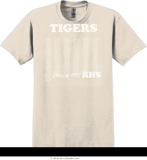 Class of 1977 RHS TIGERS T-shirt Design 