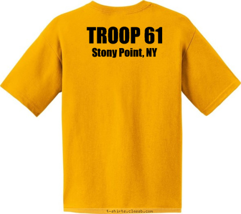 New Text Stony Point, NY TROOP 61 TROOP 61 SUMMER CAMP 2012 GarryOwen! Camp Barton T-shirt Design 