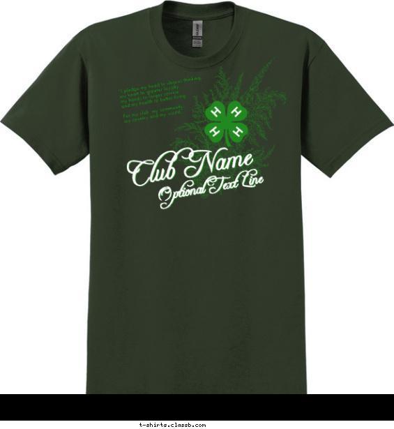 4-H Fern Branch Shirt T-shirt Design