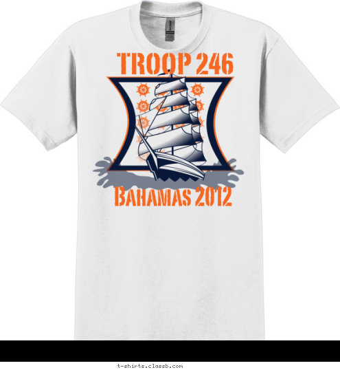 Bahamas 2012 TROOP 246 T-shirt Design 