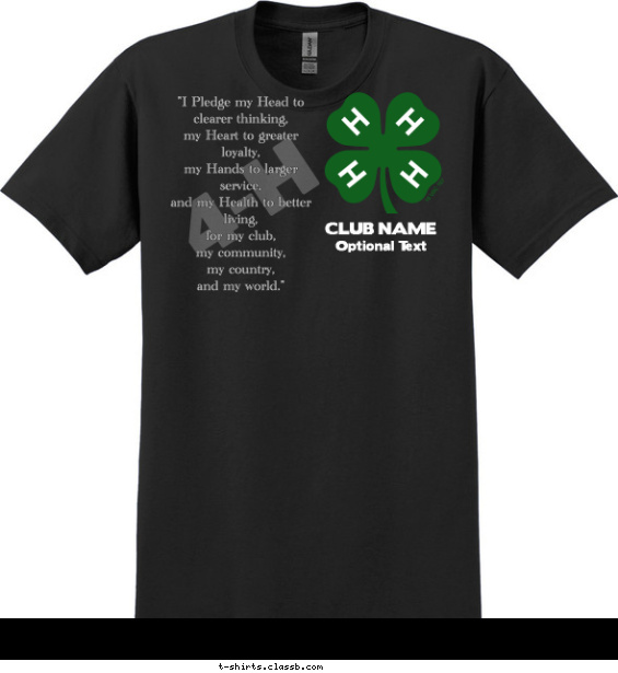 Pledge and 4-H Logo T-shirt Design