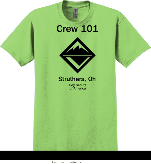 C R E W  1 2 3 Boy Scouts 
of America Struthers, Oh
 Crew 101
 T-shirt Design 