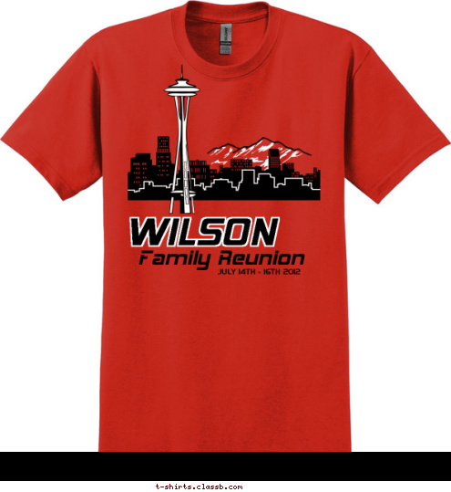 JULY 14TH - 16TH 2012 Family Reunion WILSON T-shirt Design 