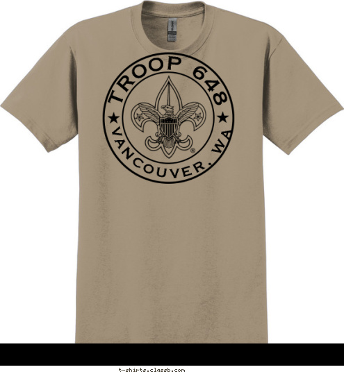 TROOP 648 VANCOUVER, WA T-shirt Design 