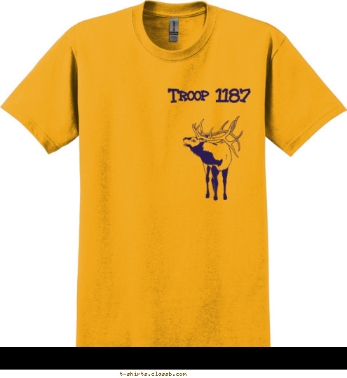 RAPID CITY, SD BLACK HILLS AREA COUNCIL Troop 1187 T-shirt Design 